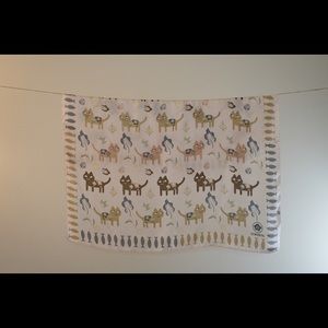 🆕 pink cartoon cats&fish square scarf